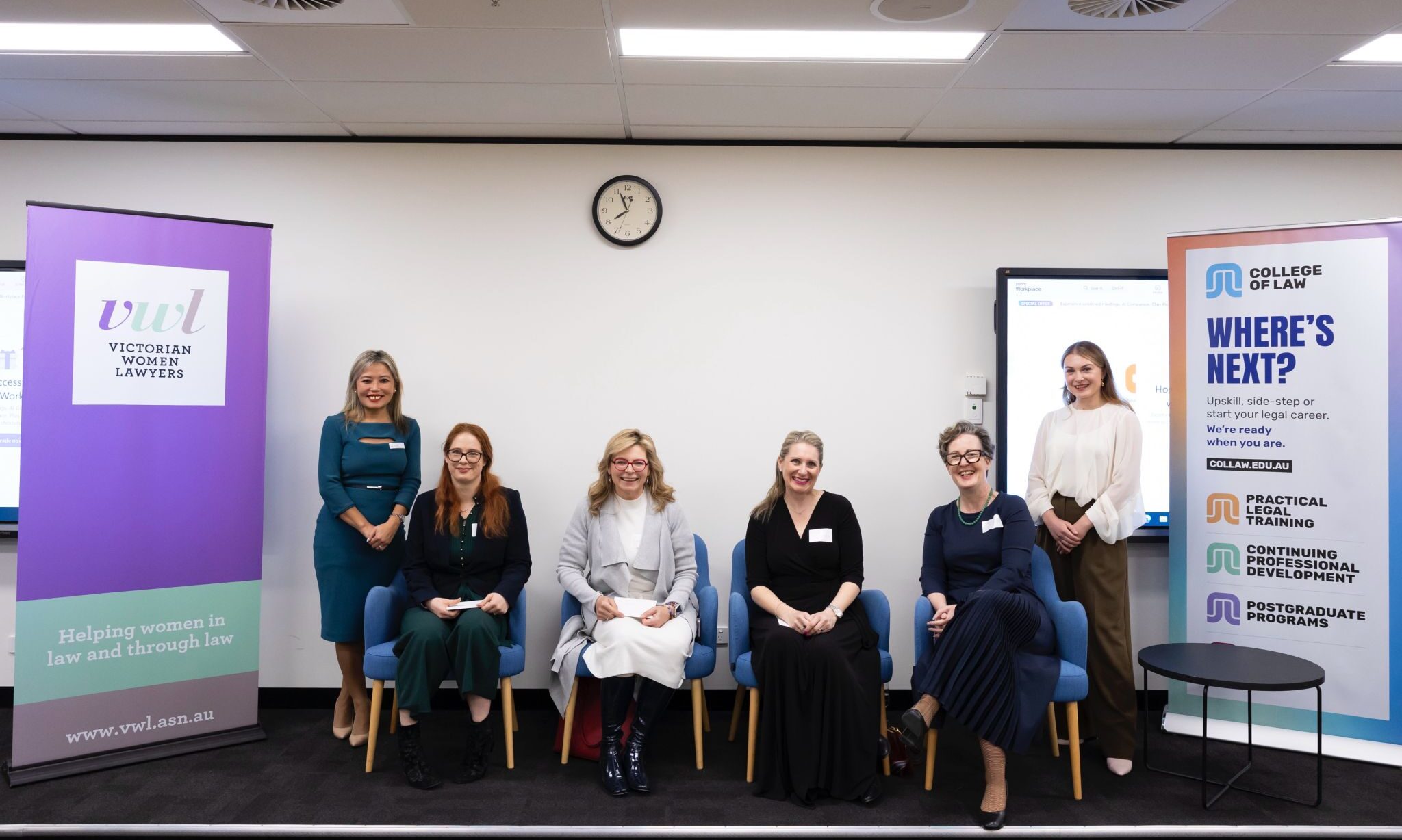 Natalie on a panel for Victorian Women Lawyers.